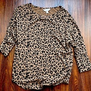 Leopard Print Market and Spruce shirt
